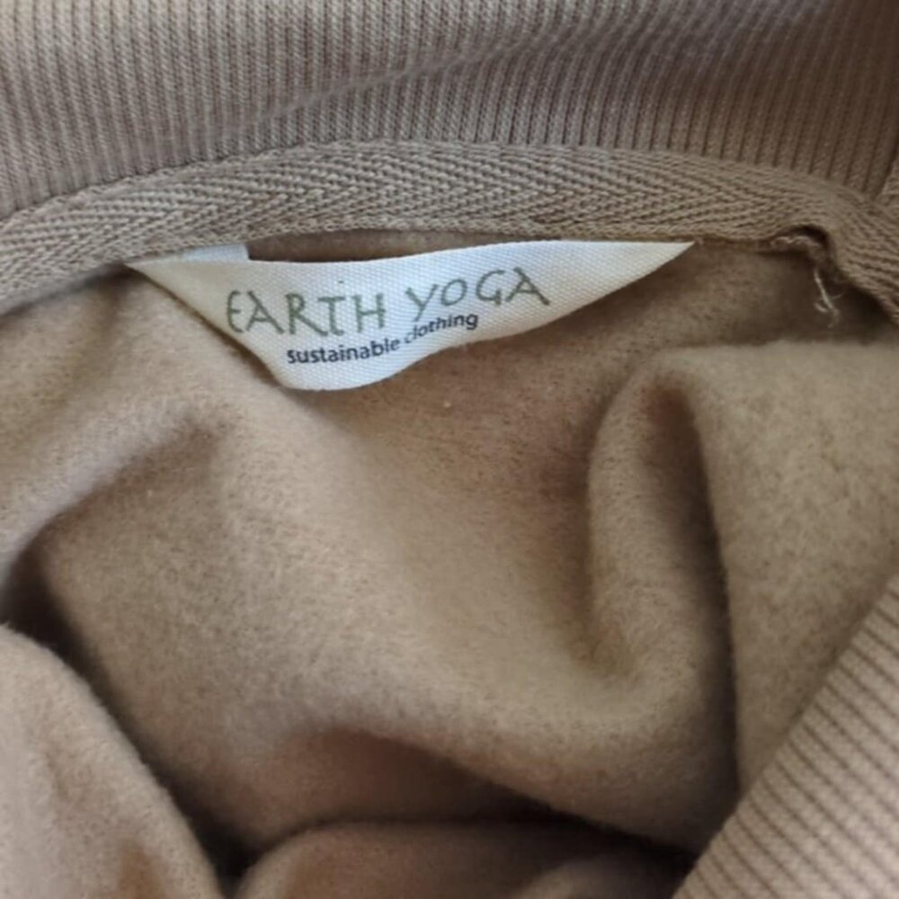 Earth Yoga Sz XL Sweatsuit Beige Y2K Athleisure Sporty Track Walking Comfy Soft - Picture 9 of 13